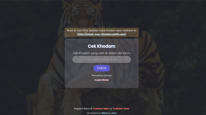 Link Game Cek Khodam Online Viral dan Cara Mainnya