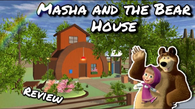 Membuat Karakter Marsha and The Bear di Sakura School Simulator