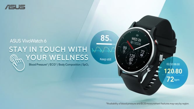Asus VivoWatch 6: Smartwatch Flagship Baru, Pantau Kesehatan di Pergelangan Tangan Anda