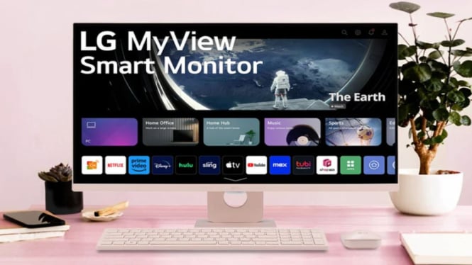 LG MyView Smart Monitor Desktop Setup: Sentuhan Pink yang Penuh Gaya dan Fungsional