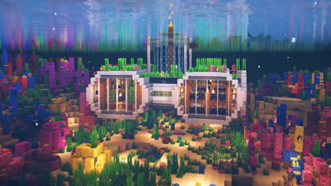 Cara Membangun Rumah Bawah Laut di Minecraft