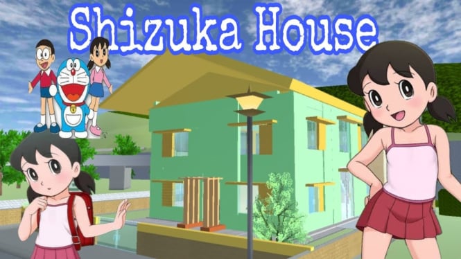 Cara Bermain ke Rumah Shizuka Temannya Nobita Doraemon di Sakura School Simulator