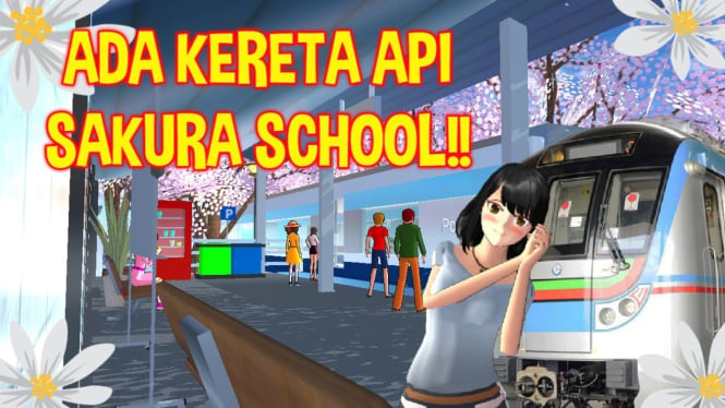 Kereta Api Indonesia di Sakura School Simulator