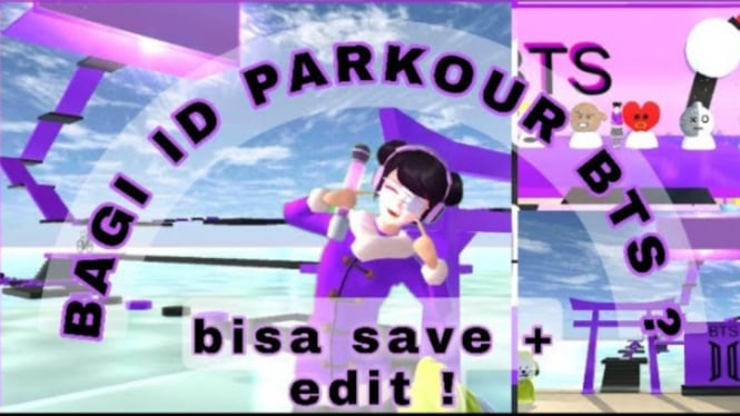 Cara Mendapatkan ID Parkour BTS Terbaru di Sakura School Simulator