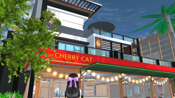 ID Rumah Diatas Cafe Paling Bagus di Sakura School Simulator