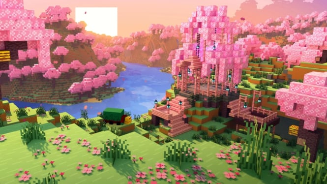 Bosan dengan Rumah Kayu Biasa? Coba Cherry Blossom di Minecraft!