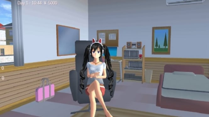 Cara Bermain ke Rumah Tok Dalang Upin & Ipin di Sakura School Simulator