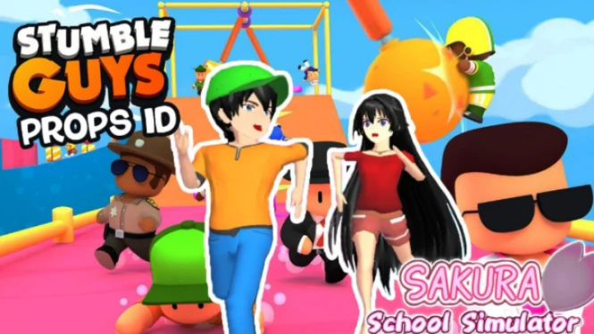 Stumble Guys di Sakura School Simulator