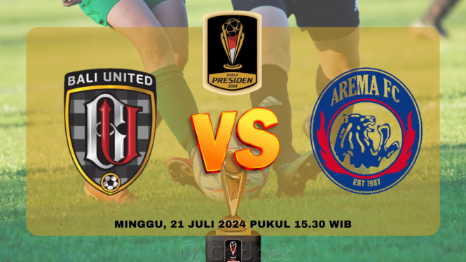 Bali United Vs Arema FC di Piala Presiden 2024