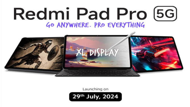 Redmi Pad Pro 5G: Tablet 12.1 Inch dengan Layar 2.5K 120Hz dan Quad Speaker Hadir 29 Juli!