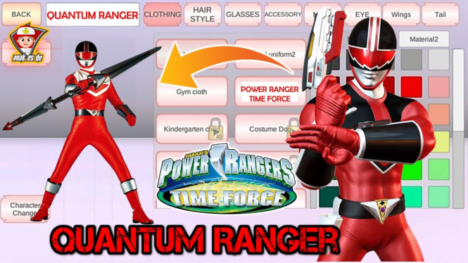 Membuat Karakter Power Rangers di Sakura School Simulator