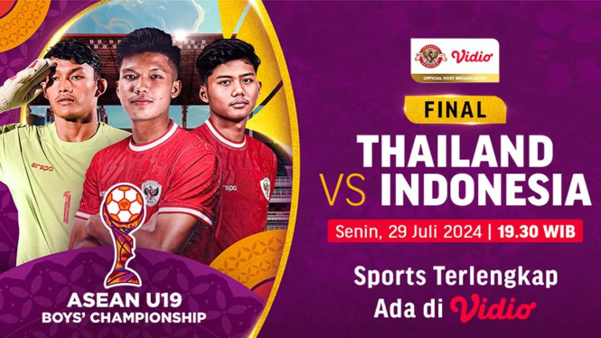 Link Live Streaming Final AFF U19 Indonesia vs Thailand