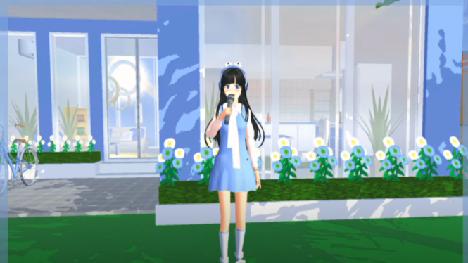 ID Rumah Serba Biru di Sakura School Simulator yang Estetik dan Mewah