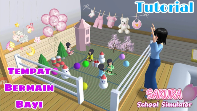 Kreatif Membuat Tempat Bermain Bayi Seru di Sakura School Simulator