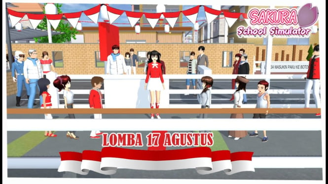 Lomba 17 Agustus di Sakura School Simulator