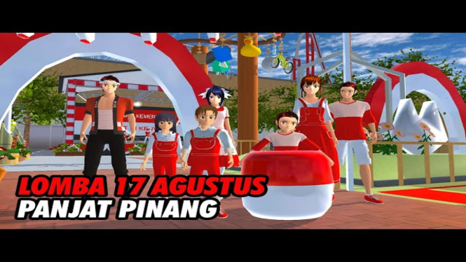 Membuat Lomba Panjat Pinang di Sakura School Simulator