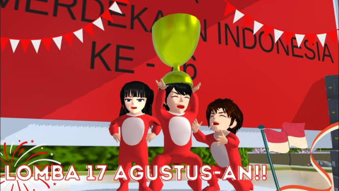 Membuat Lomba Makan Kerupuk di Sakura School Simulator