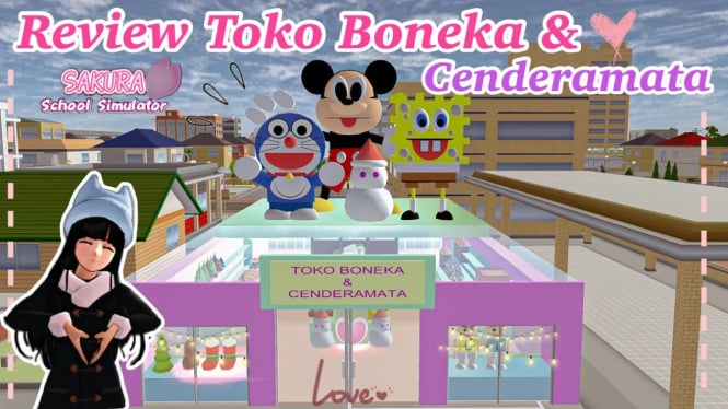 Berkunjung ke Toko Boneka Cinderamata di Sakura School Simulator