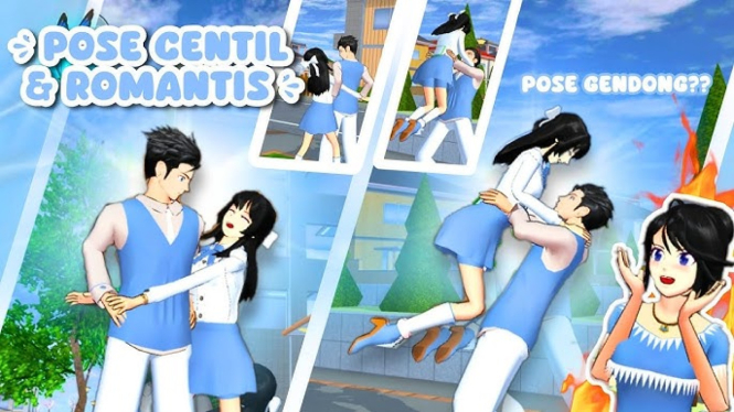 Cara Membuat Pose Romantis di Sakura School Simulator