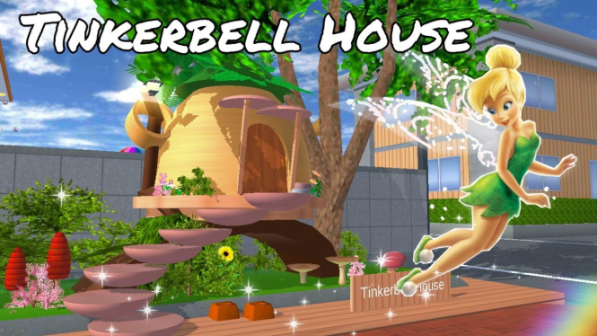 Membangun Rumah Tinkerbell di Sakura School Simulator