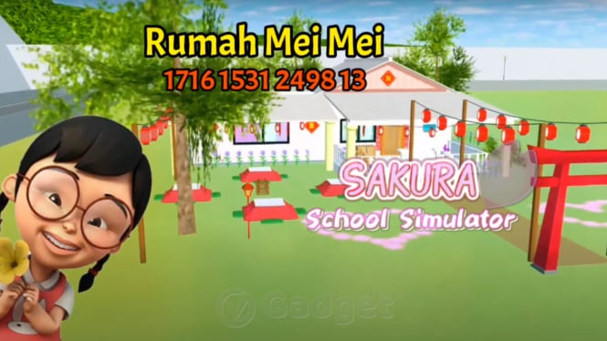 Rumah Meimei Teman Upin-Ipin di Sakura School Simulator!