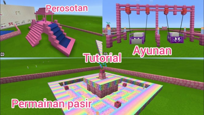 Membangun Taman Bermain di Minecraft