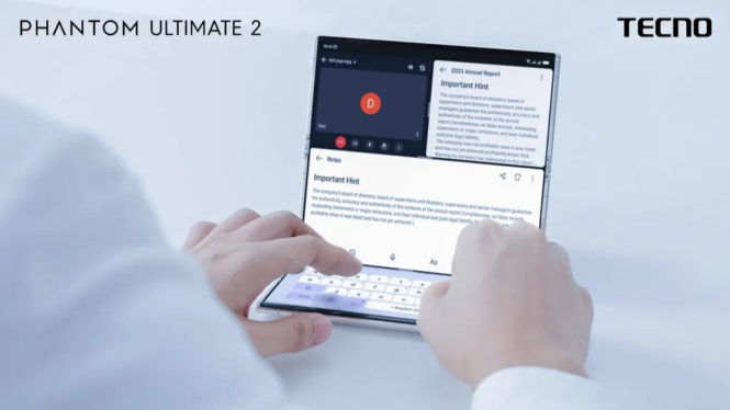 Tecno Phantom Ultimate 2: Konsep Smartphone Tri-Fold Terbaru!