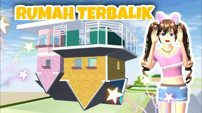 Menjelajahi Rumah Terbalik di Sakura School Simulator