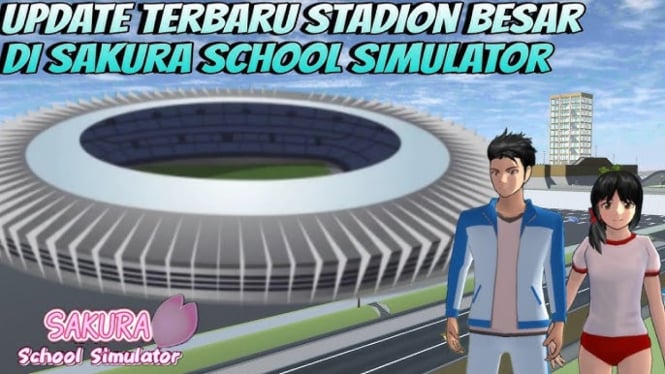 Berkunjung ke Stadion Sepak Bola di Sakura School Simulator