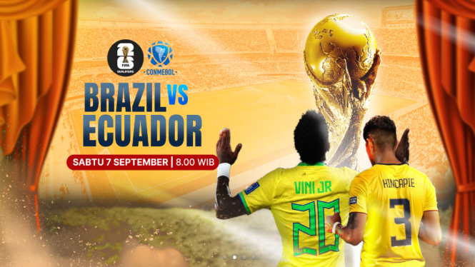 Streaming Brasil vs Ekuador 7 September 08:00 WIB