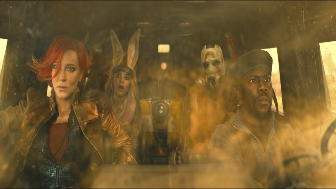 Cate Blanchett sebagai Lilith, Ariana Greenblatt sebagai Tiny Tina, Florian Munteanu sebagai Krieg, dan Kevin Hart sebagai Roland di Borderlands.