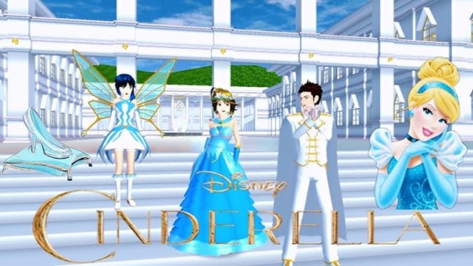 Mengunjungi Istana Cinderella di Sakura School Simulator