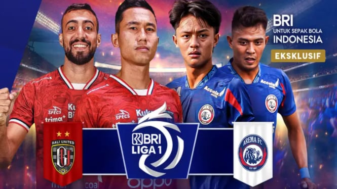 Pertandingan Bali United vs Arema FC di BRI Liga 1