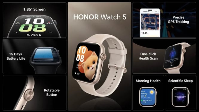 Honor Watch 5: Smartwatch Terbaru dengan Desain Elegan