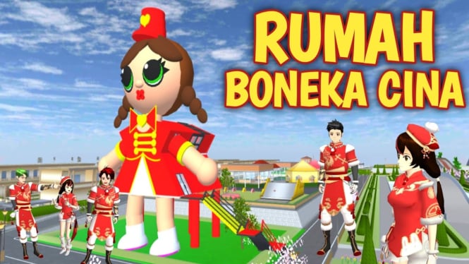 Membangun Rumah Boneka China di Sakura School Simulator