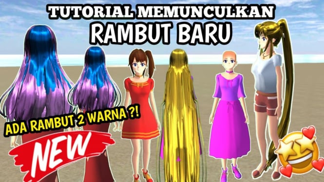 Ganti Gaya Rambut di Sakura School Simulator