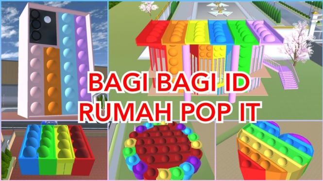 Membuat Rumah Mainan Pop It di Sakura School Simulator