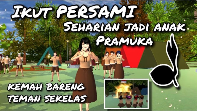 Cara Ikut Persami Pramuka di Sakura School Simulator