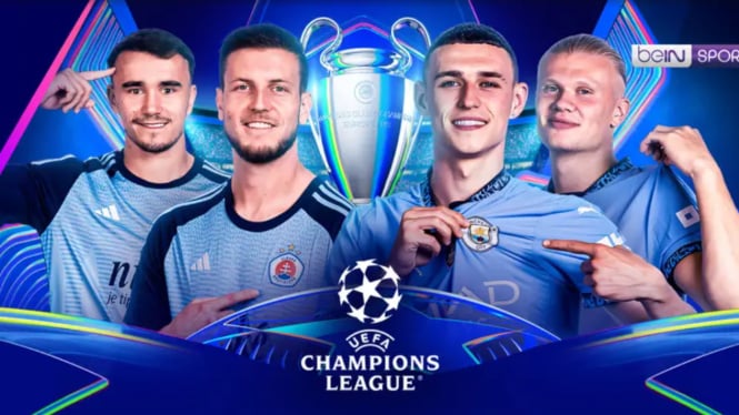 Live Streaming Resmi Liga Champions: Slovan Bratislava vs Manchester City