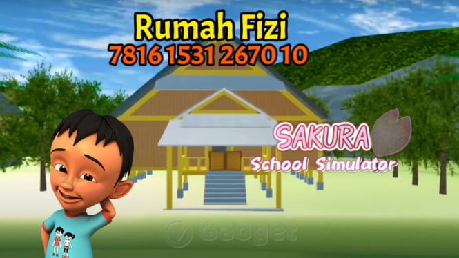 Cara Mengunjungi Rumah Fizi Teman Upin-Ipin di Sakura School Simulator