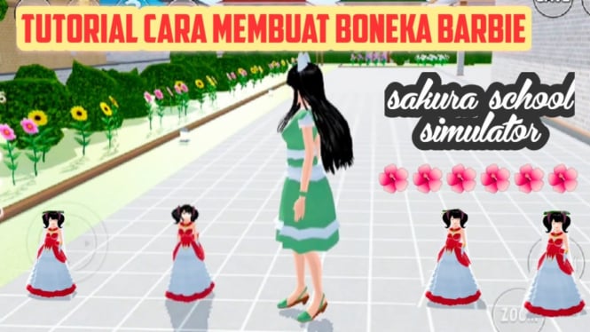 Cara Membuat Boneka Barbie di Sakura School Simulator