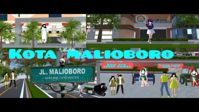 Liburan ke Jogja di Sakura School Simulator