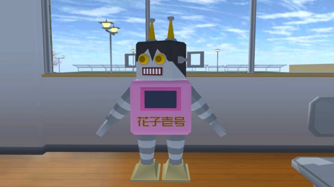 Robot Hanako di Sakura School Simulator