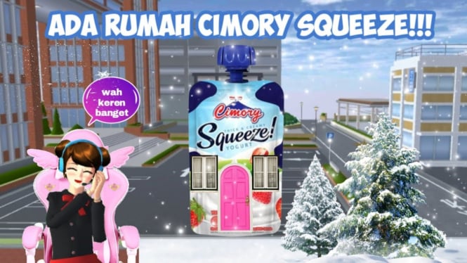 Mengunjungi Rumah Cimory Squeeze di Sakura School Simulator