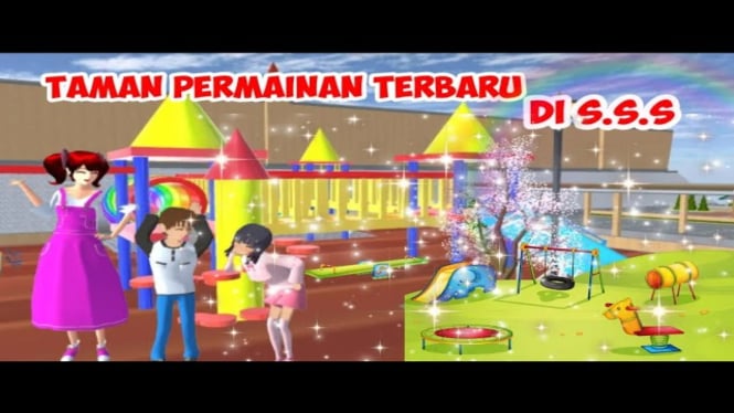 Membangun Taman Bermain di Sakura School Simulator