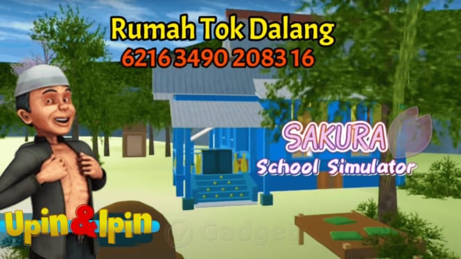 Cara Mudah Berkunjung ke Rumah Tok Dalang Upin-Ipin di Sakura School Simulator!