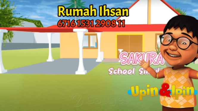 Cara Mudah Bermain ke Rumah Ehsan Teman Upin-Ipin di Sakura School Simulator