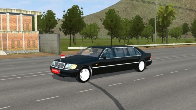 Download MOD BUSSID Mobil Presiden - Mercedes Benz Limousine