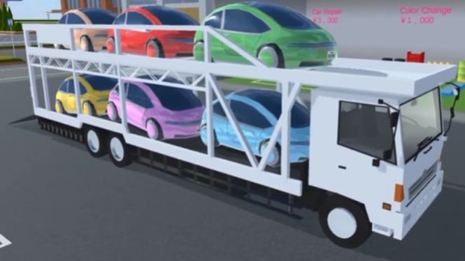 Panduan Cara Menemukan Truck Pengangkut Mobil di Sakura School Simulator