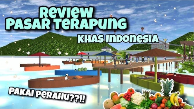 Mengunjungi Pasar Terapung di Sakura School Simulator